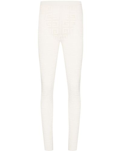 Givenchy Monogram-pattern High-waisted leggings - White