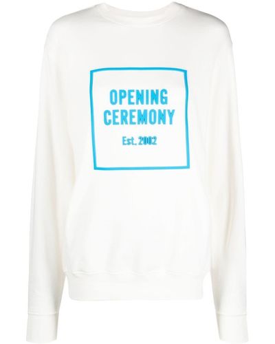 Opening Ceremony Sweatshirt mit 3D-Logo - Blau
