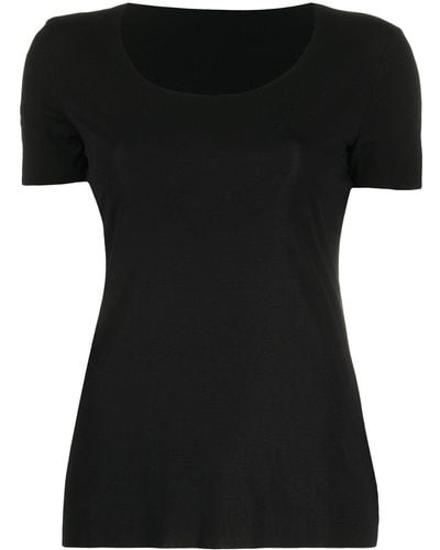 Wolford T-Shirt mit rundem Ausschnitt - Schwarz