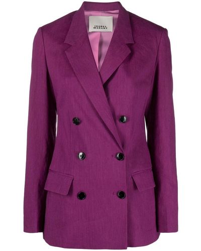 Isabel Marant Double Breasted Blazer - Purple