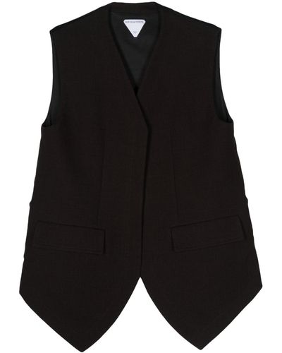 Bottega Veneta Cotton Layered Vest - Black