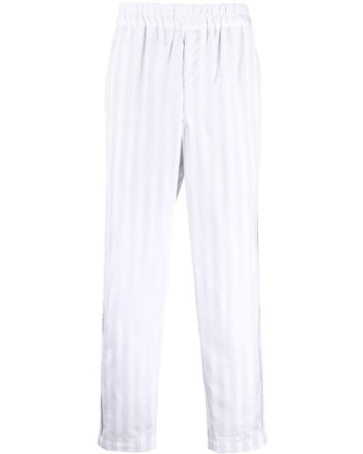 Comme des Garçons Striped Straight-leg Pants - White