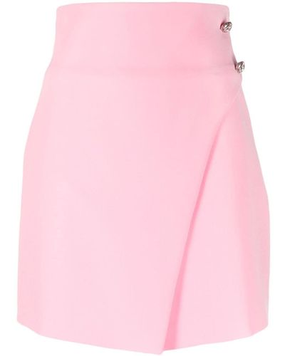 Genny Buttoned A-line Skirt - Pink