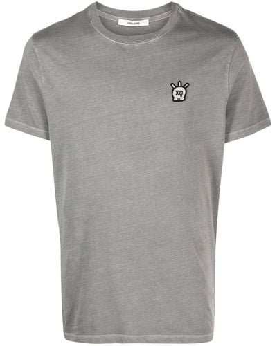 Zadig & Voltaire Tommy Skull Cotton T-shirt - Gray