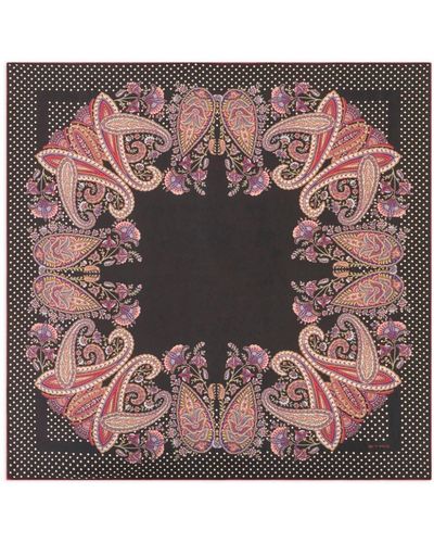 Etro Zijden Sjaal Met Paisley-print - Roze