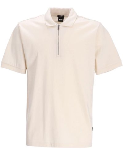 BOSS Polston 11 Polo Shirt - Natural