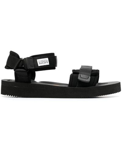 Suicoke Cel-v Touch-strap Sandals - Black