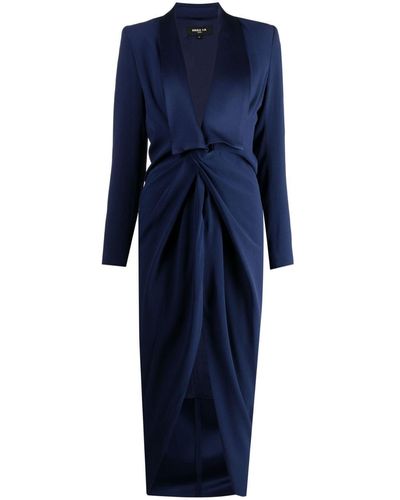 Paule Ka Gedrapeerde Midi-jurk - Blauw