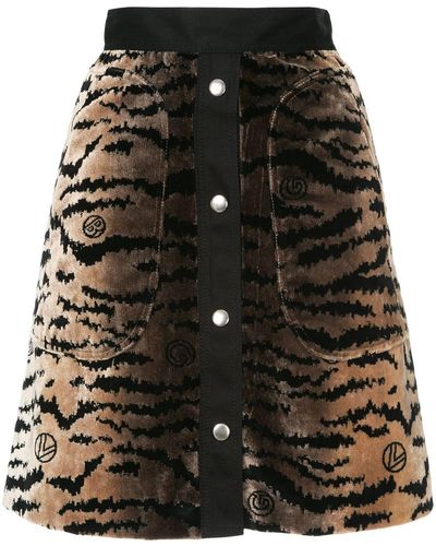 Giambattista Valli Contrast Fabric Skirt - Black