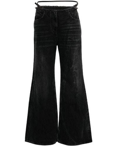 Givenchy Voyou Low-Rise Flared Jeans - Black