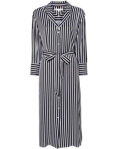 Tommy Hilfiger Striped Midi Shirt Dress - Black