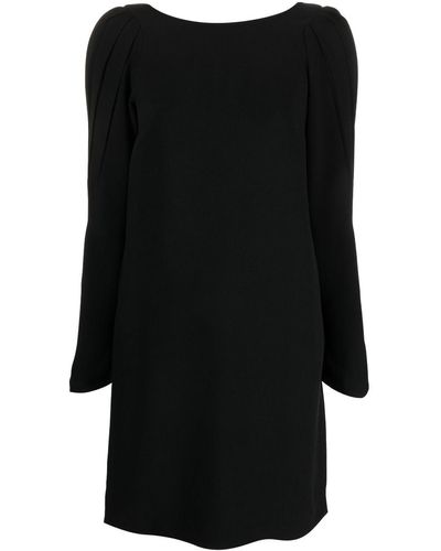 N°21 Pleat-detail V-back Minidress - Black