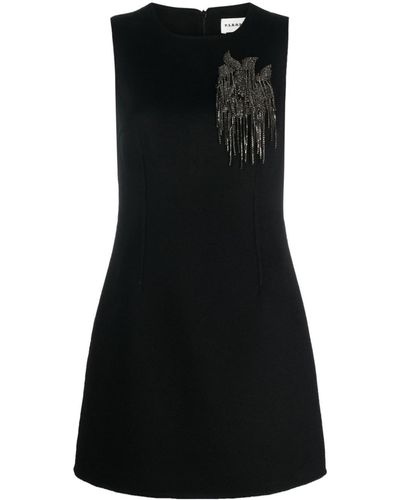 P.A.R.O.S.H. Leak Crystal-embellished Wool Minidress - Black