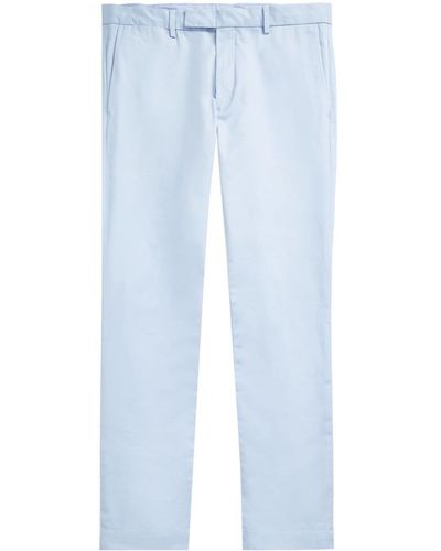 Polo Ralph Lauren Pantalon en coton à étiquette logo - Bleu