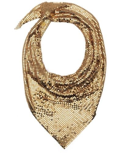 Rabanne Chainmail Scarf Necklace - Metallic