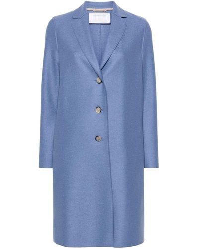 Harris Wharf London Manteau feutré à simple boutonnage - Bleu