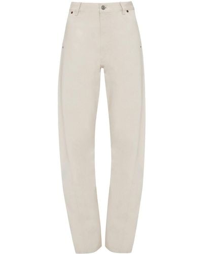 Victoria Beckham Low-rise Tapered Jeans - White