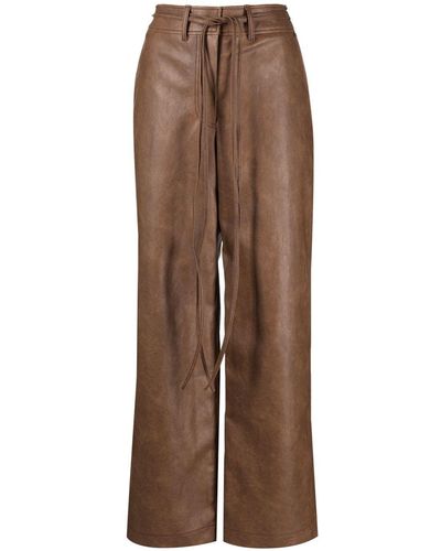 Rejina Pyo Cyrus Straight-leg Trousers - Brown