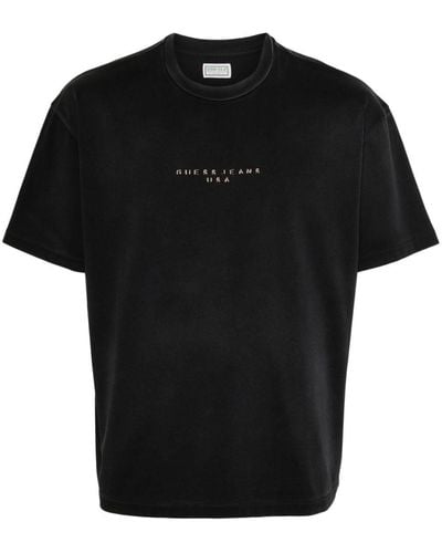 Guess USA Logo-print Cotton T-shirt - Black