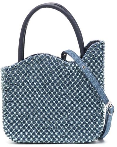 Le Silla Gilda Rhinestone-embellished Mini Bag - Blue