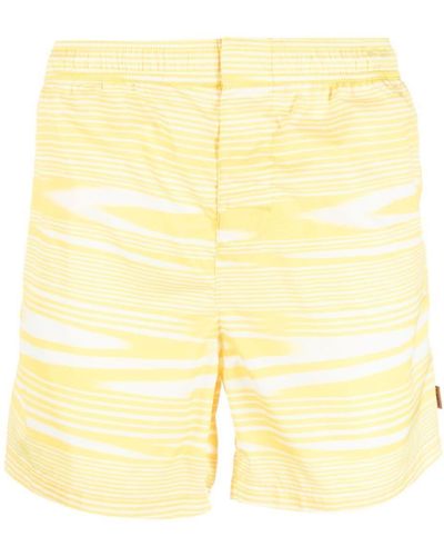 Missoni Artist Stripe-print Swim Shorts - Yellow