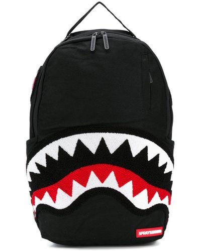 Sprayground Ghost Chenille Shark Backpack - Black