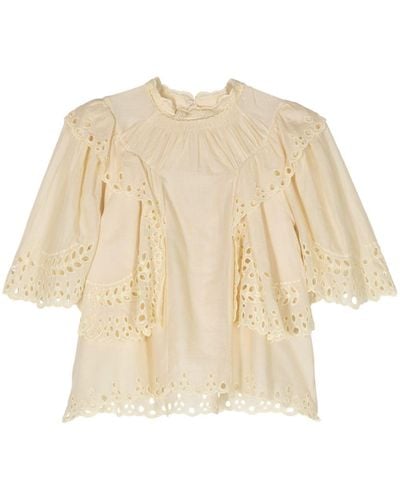 Isabel Marant Katia Broderie-anglaise Blouse - Natural