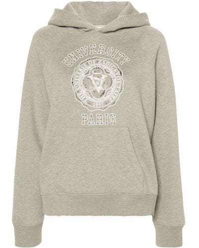 Zadig & Voltaire Hoodie Georgy à imprimé graphique - Gris