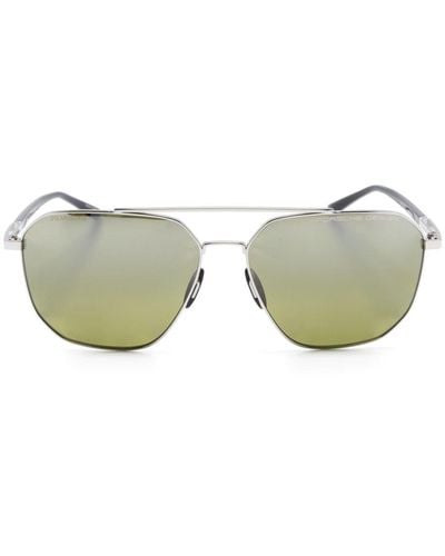 Porsche Design Pilot-frame Sunglasses - Metallic