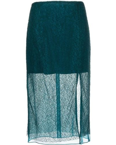Jason Wu Double-layered Silk Skirt - Green