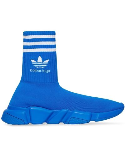 Balenciaga X Adidas Speed High-top Sneakers - Blauw