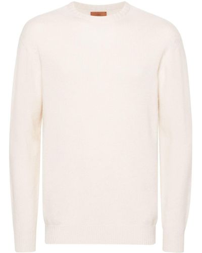 Alanui Drop-shoulder Ribbed Sweater - Natural