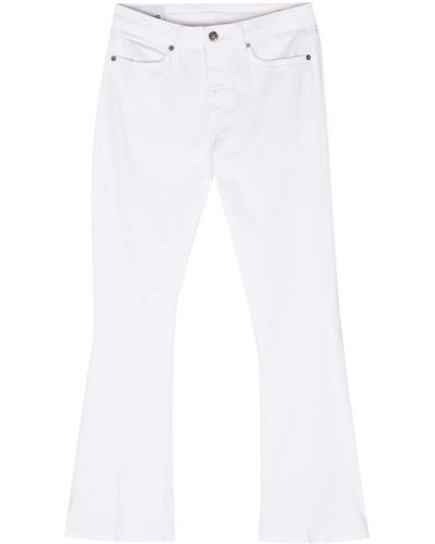 Dondup Mandy Flared-cut Cotton Jeans - White