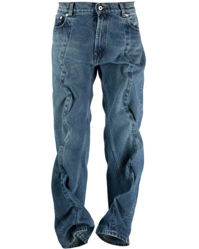 Y. Project Wire Wide-leg Jeans - Blue
