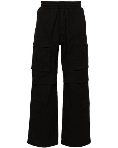 Thom Krom Mid-rise Flared Cargo Trousers - Black
