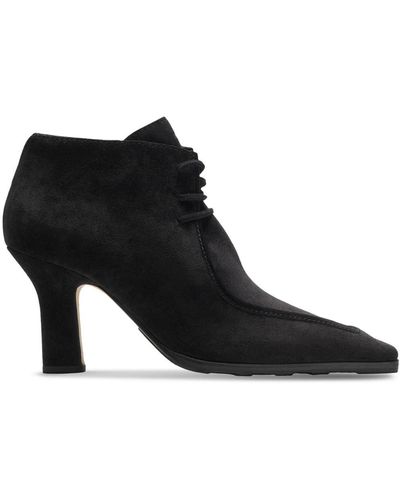 Burberry Storm Suede Ankle Boots - Black