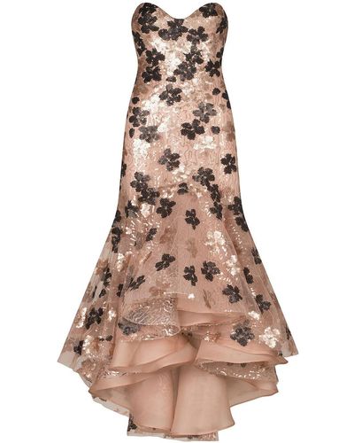 Silvia Tcherassi Gerda Floral Sequin-embellished Gown - Natural