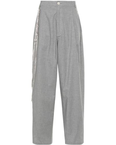 DARKPARK Phebe Mid-waist Palazzo Trousers - Grey