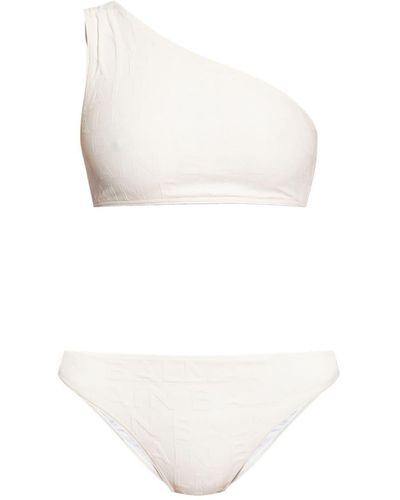 Balmain Bikini con monograma - Blanco