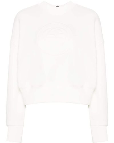 Gucci Cropped Sweater Met GG-logo - Wit