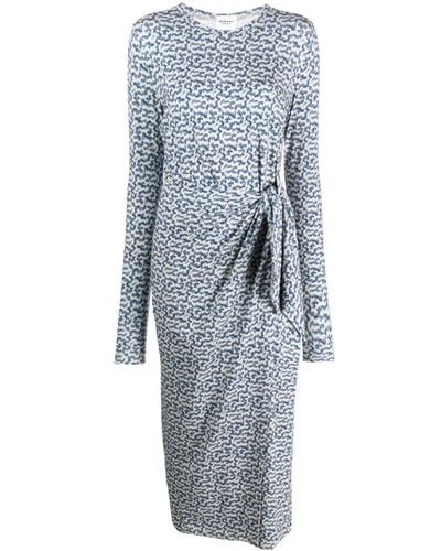 Isabel Marant Midi-jurk Met Patroon - Blauw