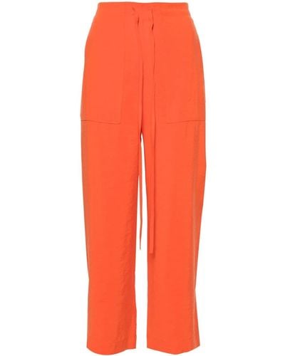 Alysi High-waist Cropped Trousers - Orange