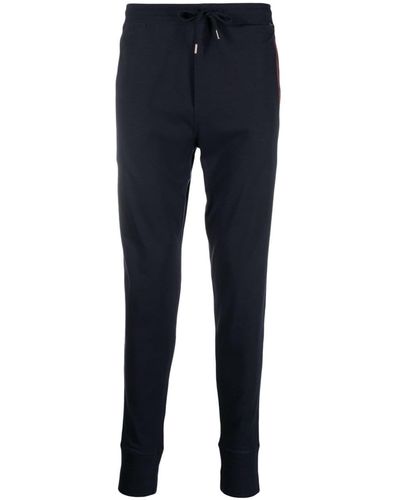 Paul Smith Pantalon en coton à coupe fuselée - Bleu