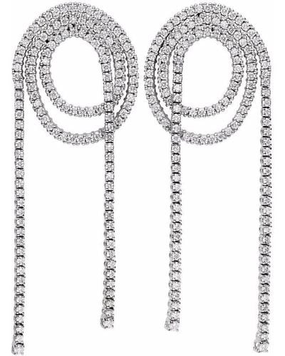 Delfina Delettrez 18kt White Gold Unchain My Art Diamond Loop Earrings - Metallic