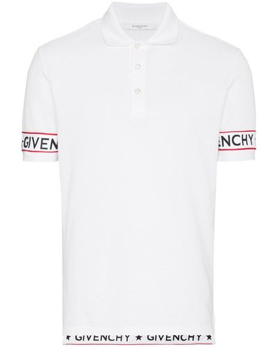 Givenchy Logo Webbing Polo Shirt - White