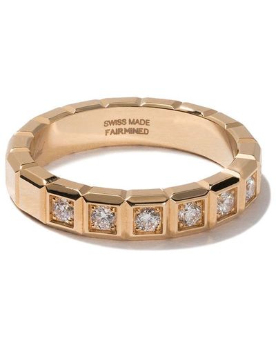 Chopard 18kt Yellow Gold Ice Cube Diamond Ring - White