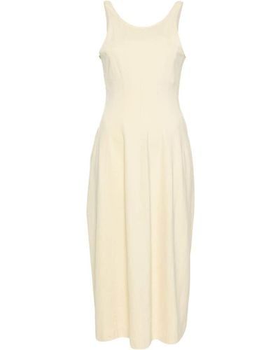 AURALEE Hard Twist Seam-deatil Dress - White