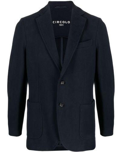 Circolo 1901 ノッチドラペル シングルジャケット - ブルー