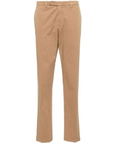 Boglioli Tapered-leg cotton chino trousers - Neutro