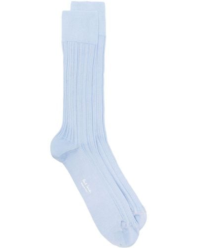 Paul Smith Logo-print Ankle-length Socks - Blue